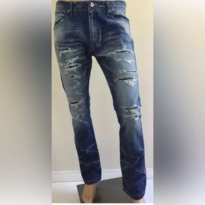 KZO Indigo Distressed Straight Legs Jeans Size 32